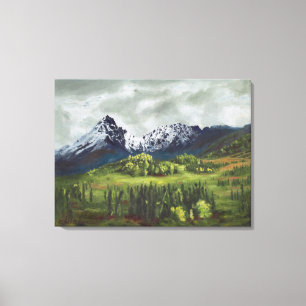 Blauer Berg im Fernen Norden: Leinwand Standard