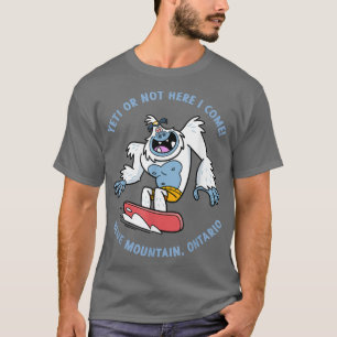 Blauer Berg, Ontario Yeti Snowboarden Urlaub T-Shirt