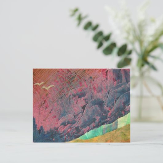 Blauer Berg Postkarte (Stehend Vorderseite)