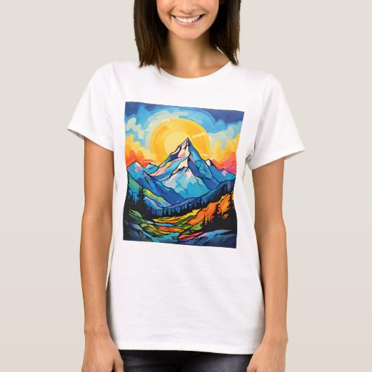 Blauer Berg T-Shirt (Vorderseite)