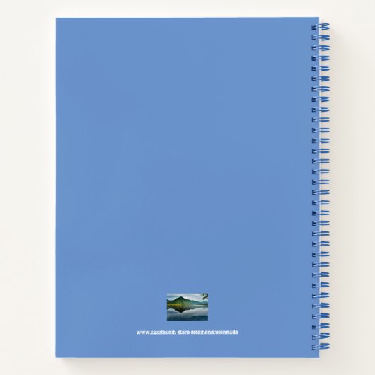 Blauer Bergsee Segeln Notizblock (Rückseite)