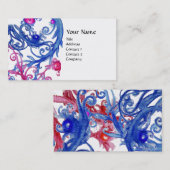 BLAUER BERRIES WIRBEL metallisches Eichel Visitenkarte (Vorne/Hinten)