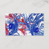 BLAUER BERRIES WIRBEL metallisches Eichel Visitenkarte (Rückseite)