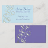 Blauer Beruflicher Designreinigungsservice Visitenkarte (Vorne/Hinten)