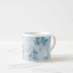 Blauer Beschaffenheits-Marmorierunghintergrund Espressotasse