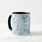 Blauer Beschaffenheits-Marmorierunghintergrund Tasse (Vorderseite Links)