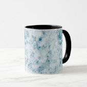 Blauer Beschaffenheits-Marmorierunghintergrund Tasse (VorderseiteRechts)