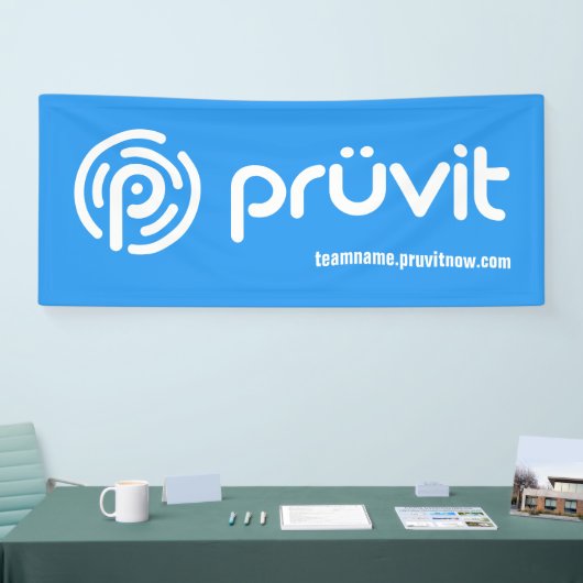 Blauer Besenbanner Banner (Messe)