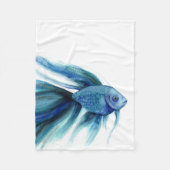 Blauer Betta Fleecedecke (Vorderseite)