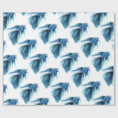 Blauer Betta Geschenkpapier (Flach)