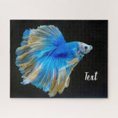 Blauer Betta-Kampffisch Puzzle (Horizontal)