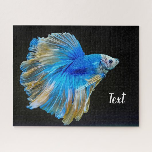 Blauer Betta-Kampffisch Puzzle (Horizontal)
