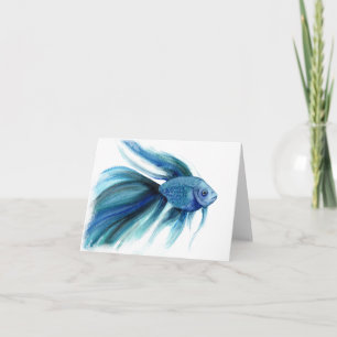 Blauer Betta Karte