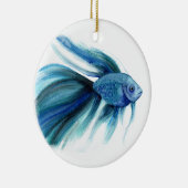 Blauer Betta Keramik Ornament (Rechts)