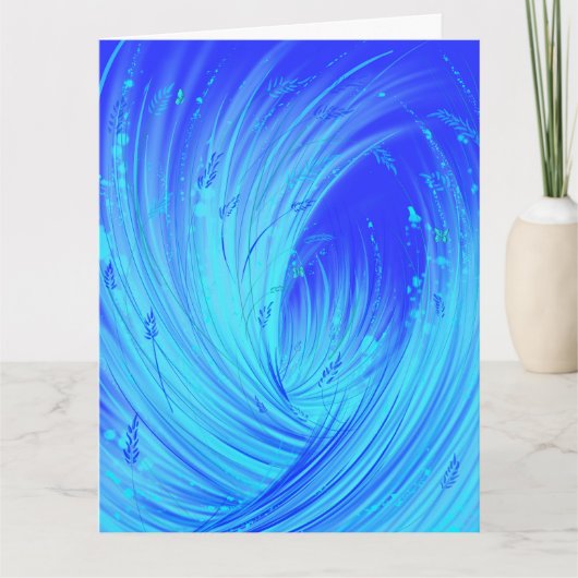 blauer bezaubernder Garten Karte (Vorderseite)