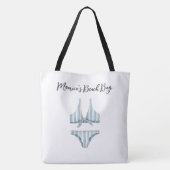 Blauer Bikini-Strand Tasche (Rückseite)