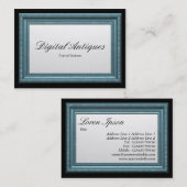 Blauer Bilderrahmen Visitenkarte (Vorne/Hinten)