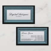 Blauer Bildrahmen Visitenkarte (Vorne/Hinten)