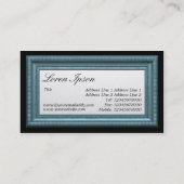 Blauer Bildrahmen Visitenkarte (Rückseite)