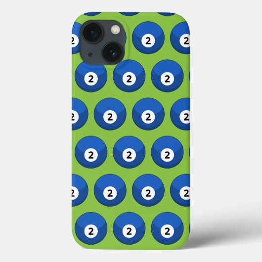Blauer Billardball Nummer Zwei Muster Case-Mate iPhone Hülle (Rückseite)
