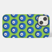 Blauer Billardball Nummer Zwei Muster iPhone Hülle (Rückseite (Horizontal))