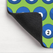 Blauer Billardball Nummer Zwei Muster Mousepad (Ecke)