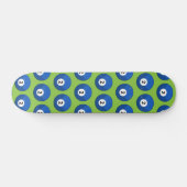 Blauer Billardball Nummer Zwei Muster Skateboard (Horizontal)