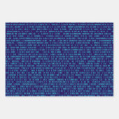 Blauer Binärkode Geschenkpapier Set (Vorderseite 3)