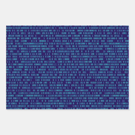 Blauer Binärkode Geschenkpapier Set (Vorderseite 3)
