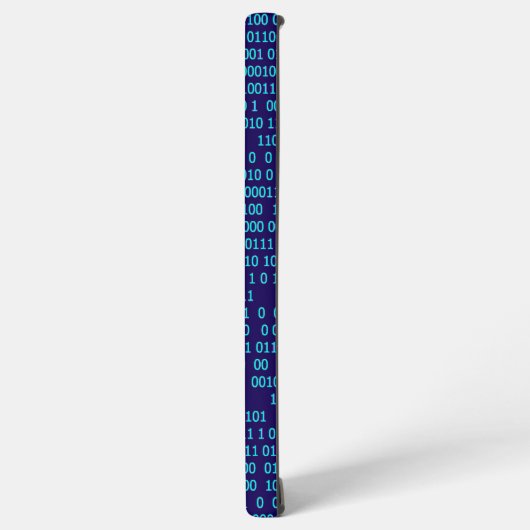 Blauer Binärkode Samsung Galaxy Hülle (Linke Seite)