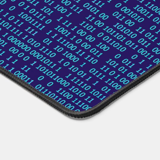 Blauer Binärkode Schreibtischunterlage (Ecke)