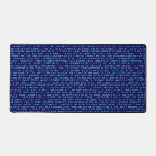 Blauer Binärkode Schreibtischunterlage (Vorderseite)