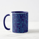 Blauer Binärkode Tasse (Links)