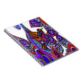 Blauer Bird of Paradise White Spiral Notebook Notizblock (Rechte Seite)