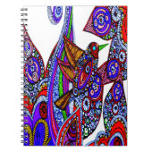 Blauer Bird of Paradise White Spiral Notebook Notizblock (Vorderseite)