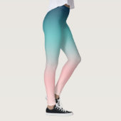 Blauer bis rosa Sonnenuntergang Ombre Leggings (Rechts)