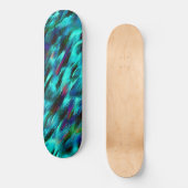 Blauer bis zyanfarbener, rötlicher Fleck Skateboard (Vorderseite)