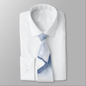 Blauer Blanc Krawatte (Gebunden)