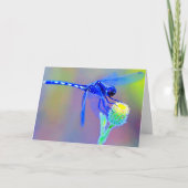 Blauer Blank der blauen Libelle Karte (Vorderseite)