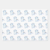 Blauer Blankopfdruck Set 3 Geschenkpapier Set (Vorderseite 3)