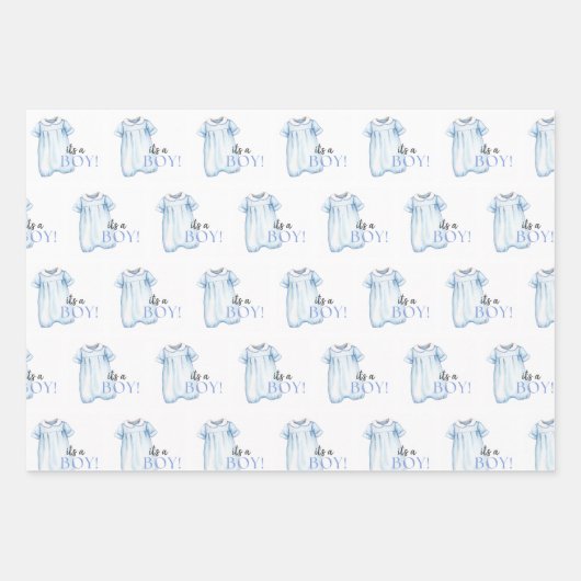 Blauer Blankopfdruck Set 3 Geschenkpapier Set (Vorderseite 2)