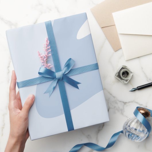 Blauer Bläschen Geschenkpapier (Schenken)