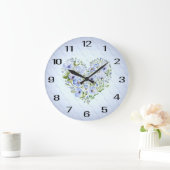 Blauer Bläschen Große Wanduhr (Zuhause)
