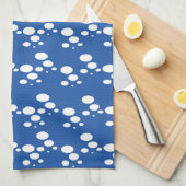 Blauer Blasen Geschirrtuch (Viertel Falte)