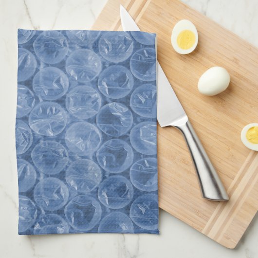 Blauer Blasenverpackung Geschirrtuch (Viertel Falte)