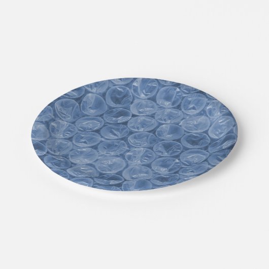 Blauer Blasenverpackung Pappteller (Schrägansicht)