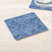 Blauer Blasenverpackung Rechteckiger Pappuntersetzer (angewinkelt)