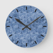 Blauer Blasenverpackung Runde Wanduhr (Vorderseite)