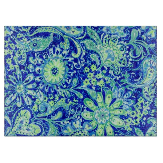 Blauer Bläserschnitt Schneidebrett (Vorderseite)