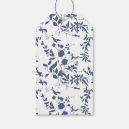 Blauer Blattumschlag-Einleger Geschenkanhänger